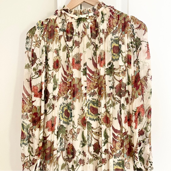 Ulla Johnson Anais Freesia Floral Silk Chiffon Minidress Size Small - Picture 12 of 12